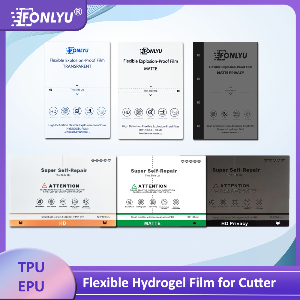 Screen Protector Cutter - Fonlyu 50pc universal hd fosco privacidade