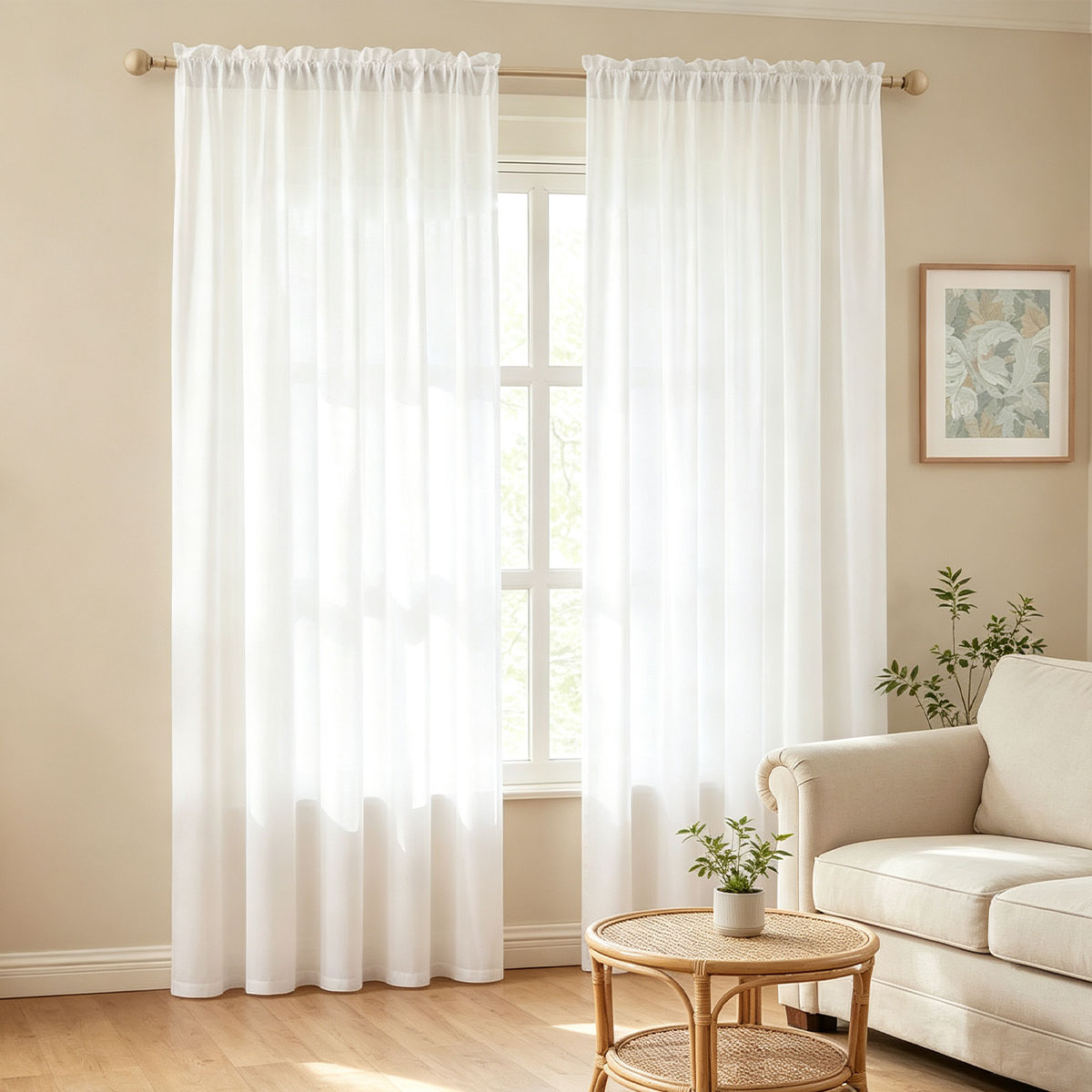 Cortinas Voil Brancas Sólidas  - Privacy Filter 2Pack avaliação e preço