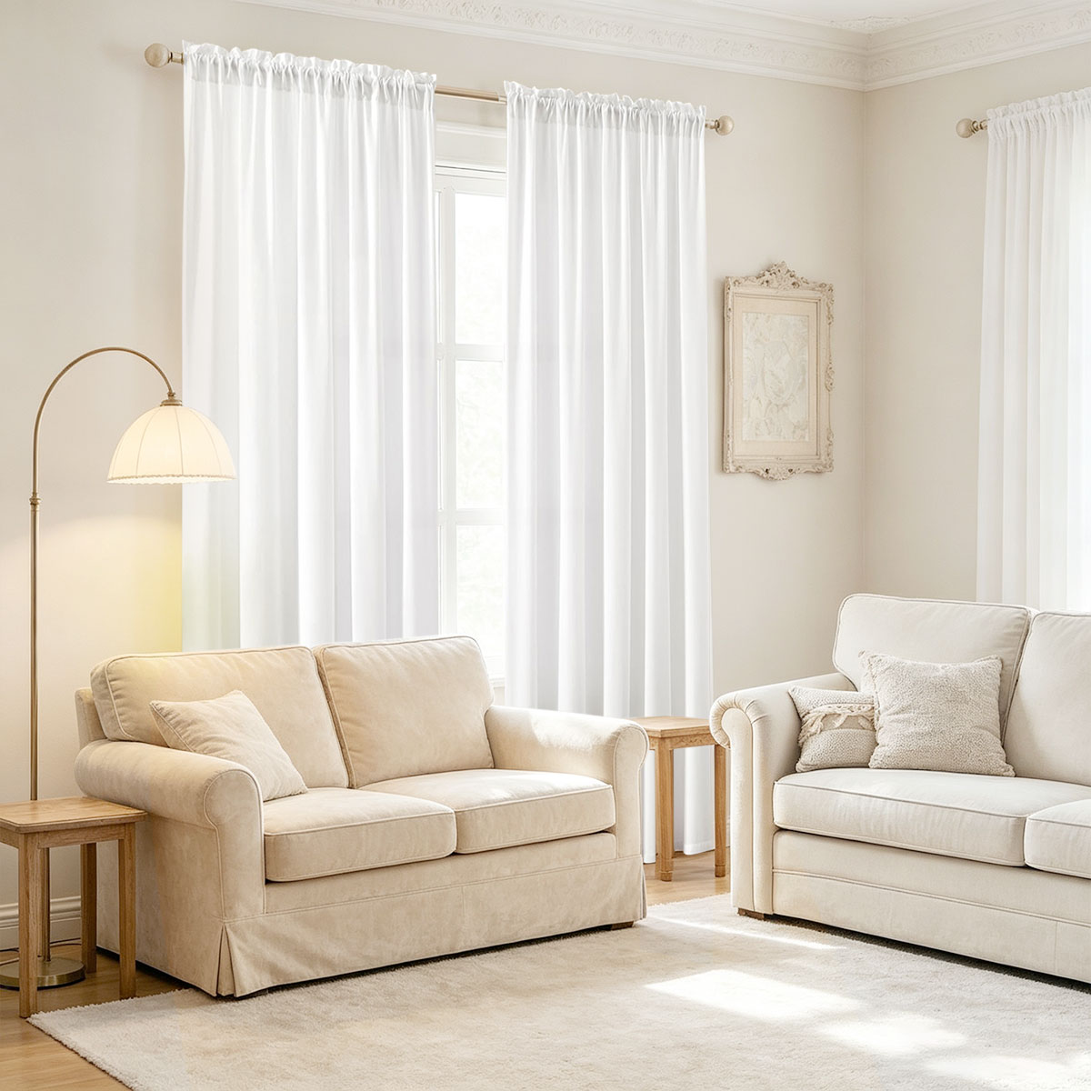 Cortinas Voil Brancas Sólidas  - Privacy Filter 2Pack avaliação e preço