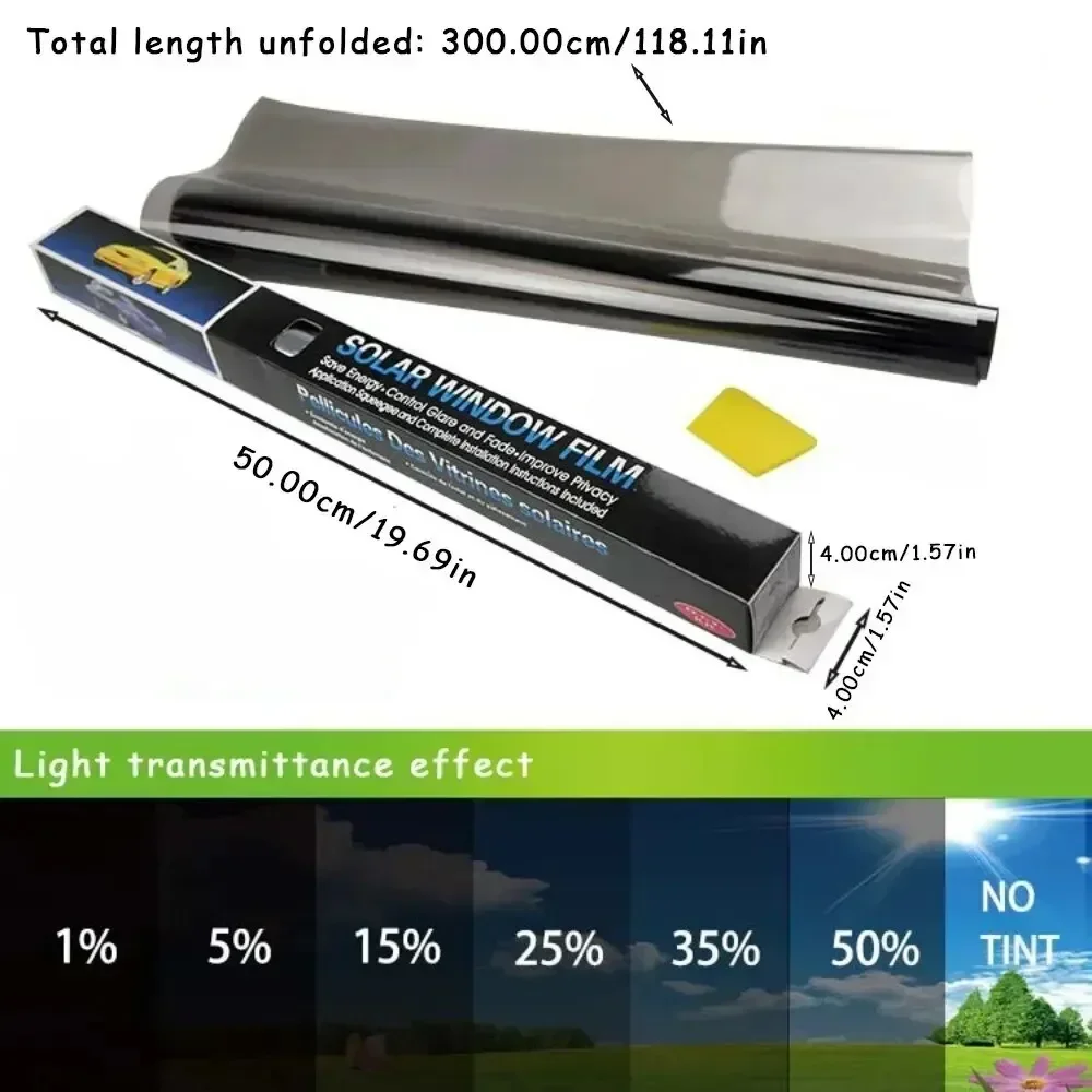 3m x 50cm vlt preto folhas de  - Glass Protector Auto avaliação e preço