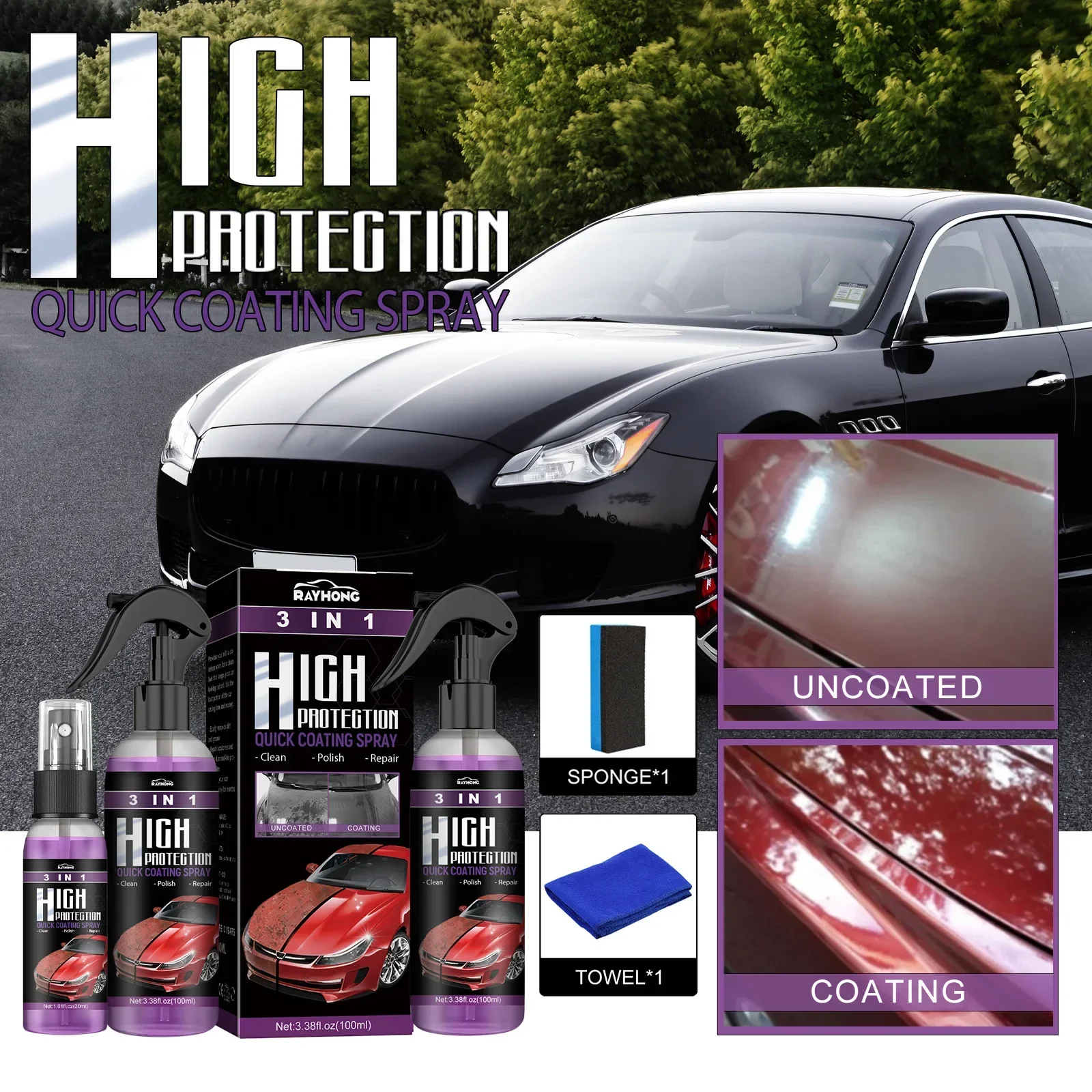 3 em 1 carro cerâmica nano rev - Nano Liquid Coating avaliação e preço